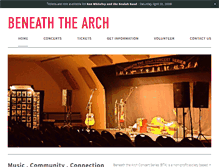 Tablet Screenshot of beneaththearch.ca